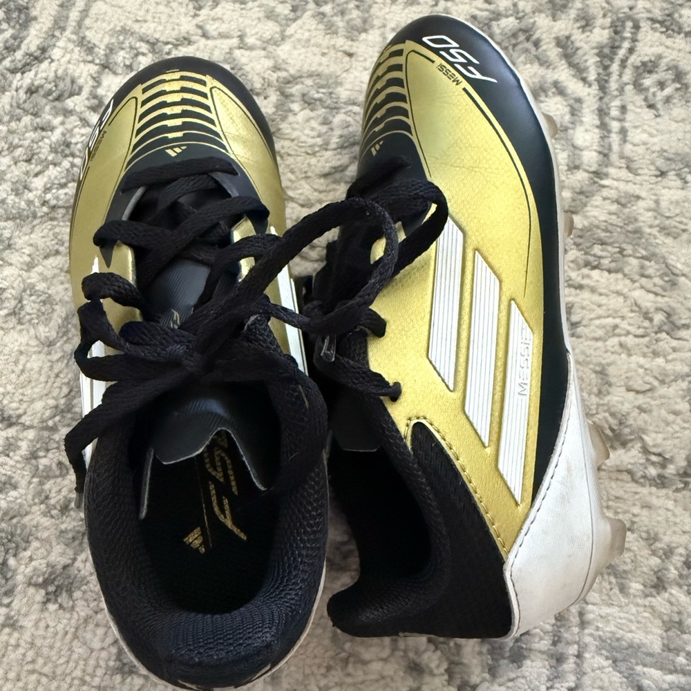 Adidas F50 Soccer Cleats Gold and Black